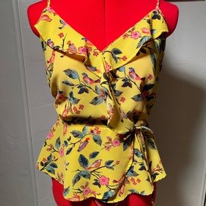 Floral tank with cinched waist